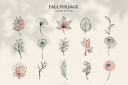 Fall Foliage Line art sketches, an Object Graphic by Blumensdiary (Thumbnail 4 of 7)