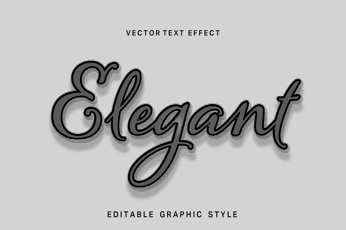 Elegant Script Shadow Text Effect