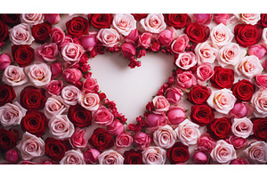 romantic card roses background ai, an Arts & Entertainment Photo by pikepicture
