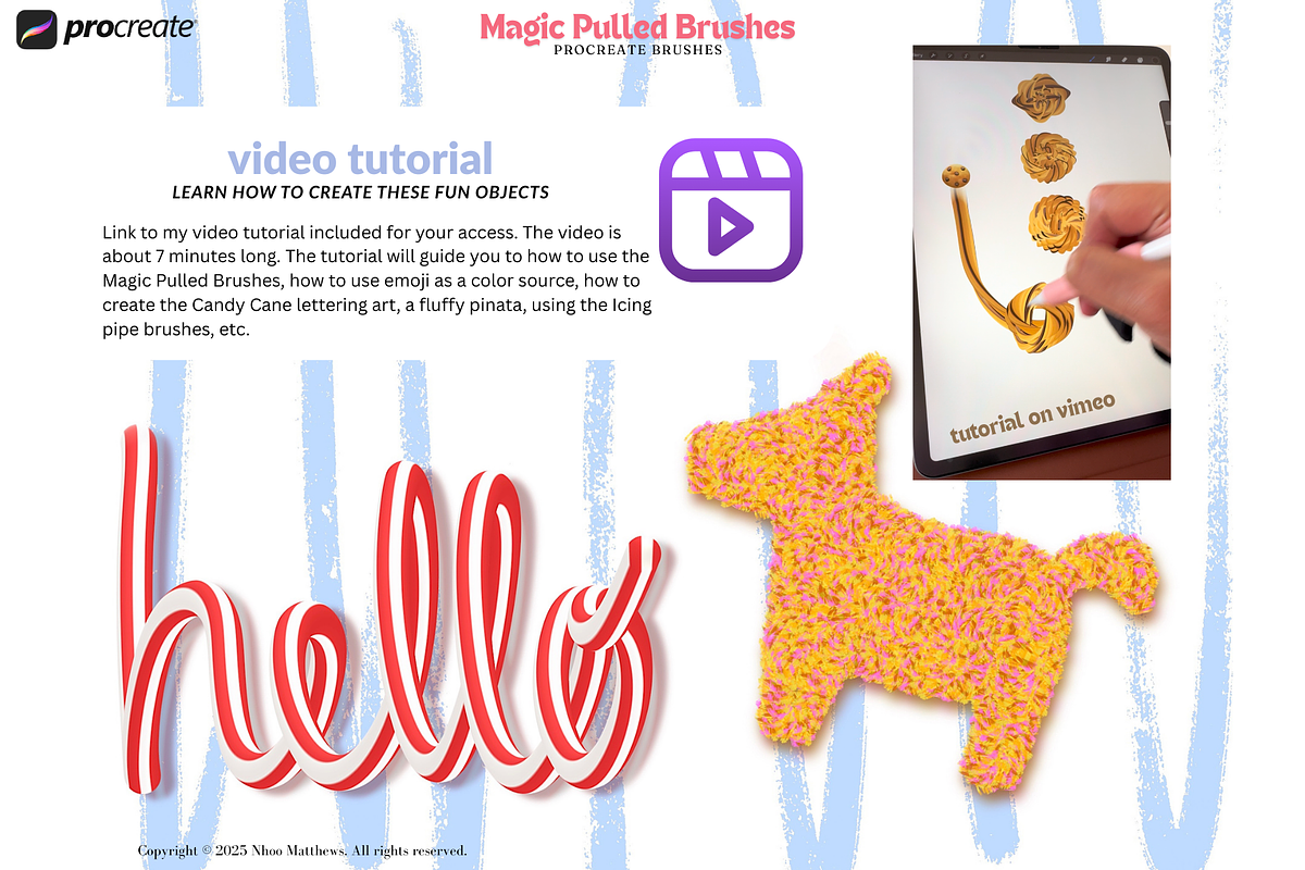 Procreate 3D Magic Pulled Brushes, a Brush Add-On by Fashion Workshop Bkk (Photo 5 of 15)