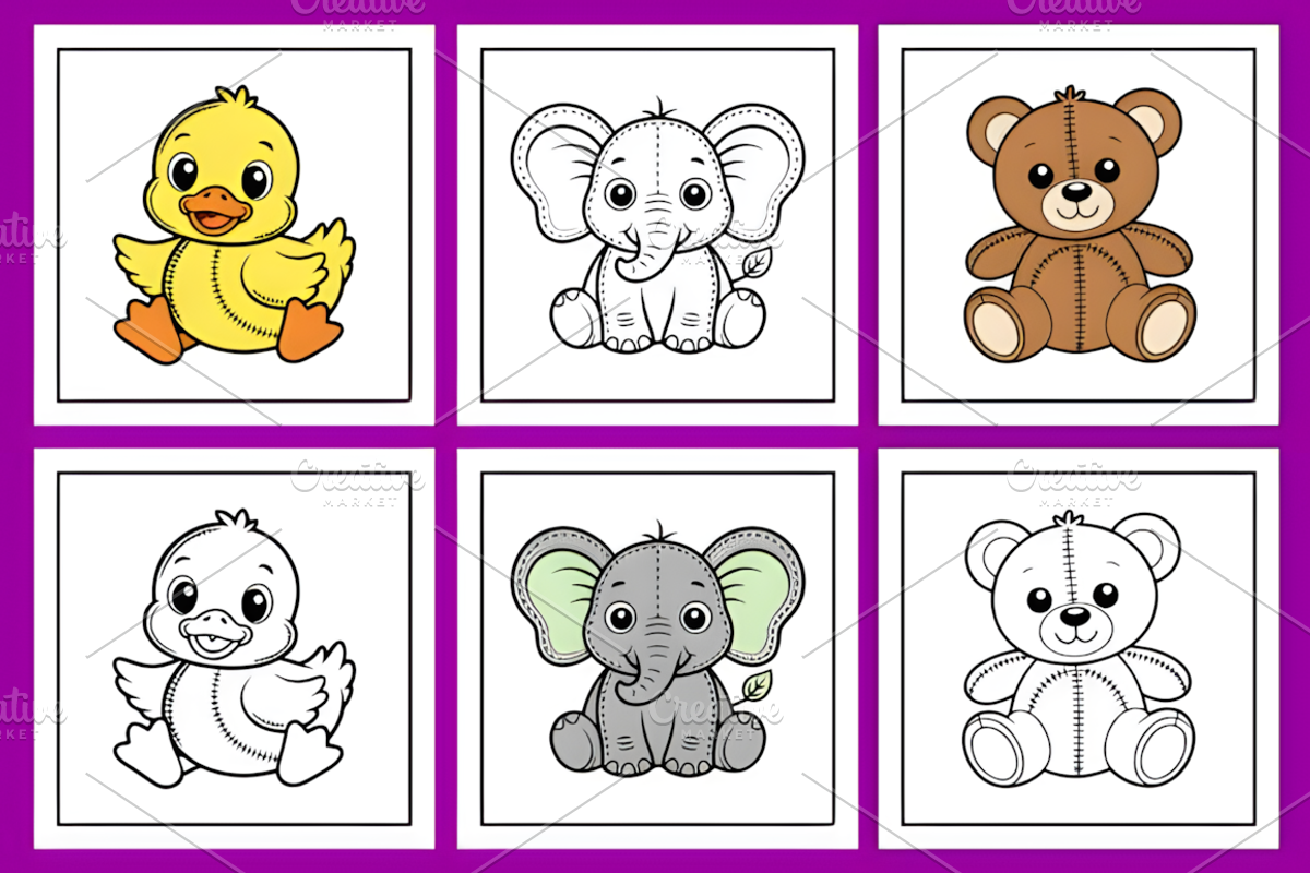 Patch Animals Coloring Pages, an Animal Illustration by Coco Bloom (Photo 3 of 5)