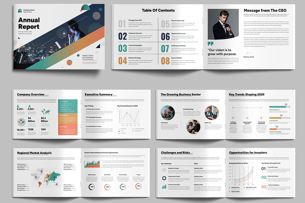Company Annual Report, a Brochure Template by MightyDesign (Photo 2 of 6)
