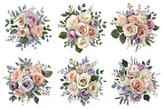 Blush Floral Watercolor Bundle, an Illustration by musafir_fashion (Thumbnail 6 of 13)