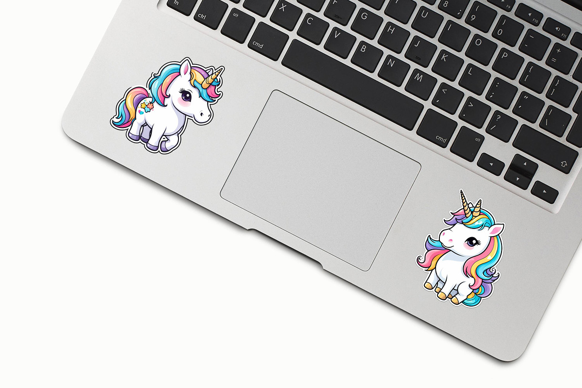 36 KAWAII Unicorn Stickers Clipart, an Animal Photo by Traffic Store (Photo 4 of 5)