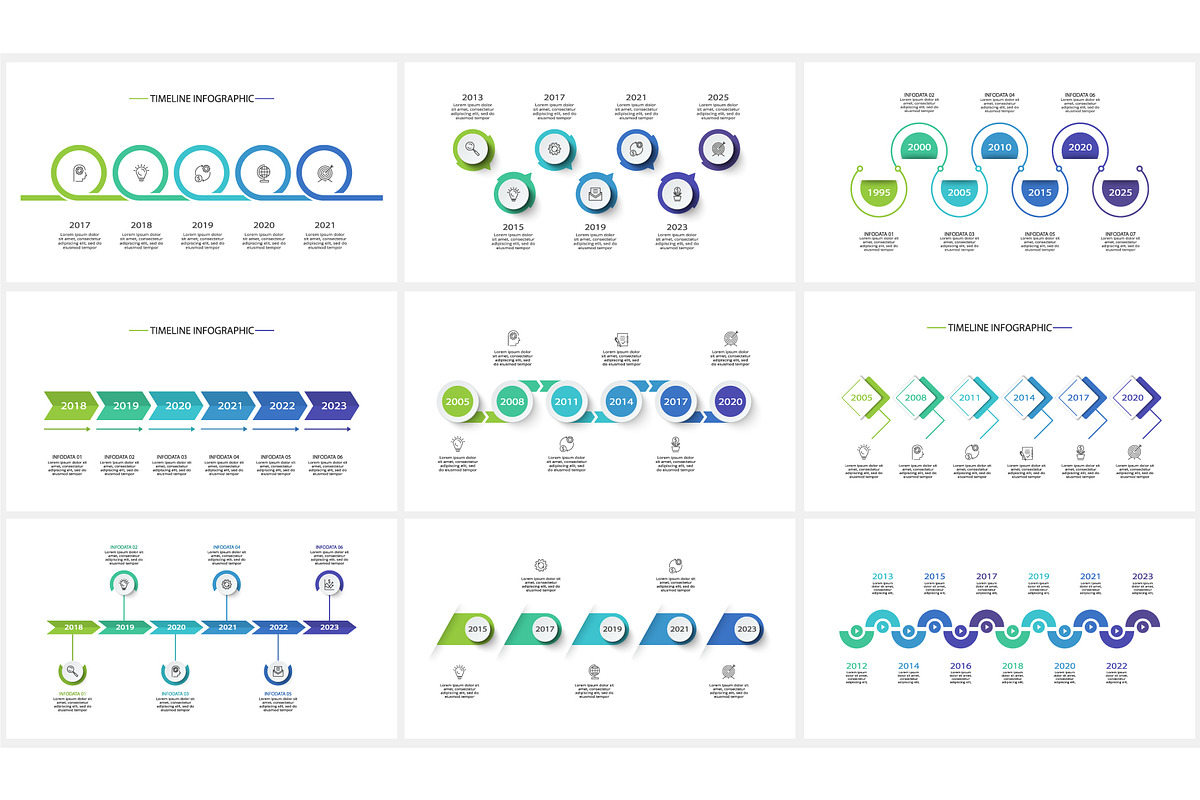 Timeline Presentation Canva Template preview 2