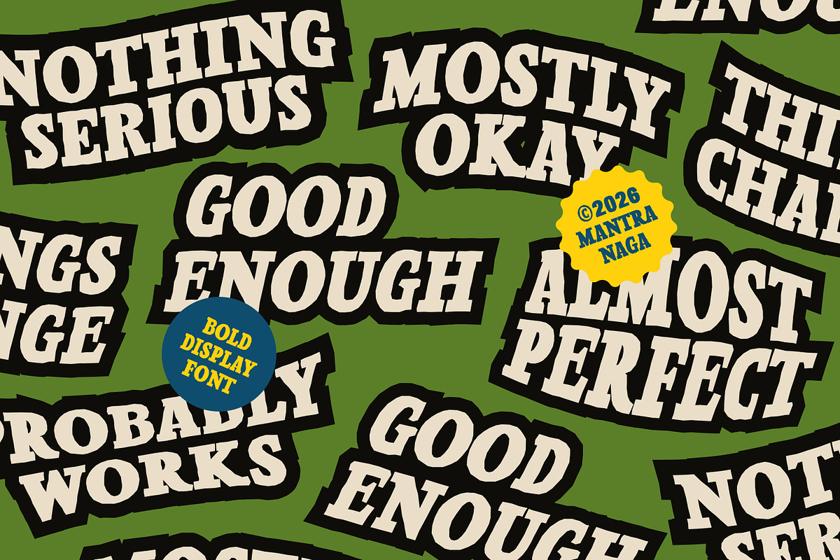 MN Unfold - Bold Display Typeface, a Slab Serif Font by Mantra Naga (Photo 8 of 14)