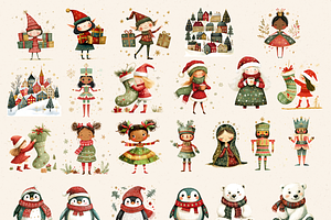 SCANDI SANTA CHRISTMAS CLIPART