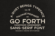 Go Forth - Vintage Sans-Serif Font, a Handwritten Font by Quiet Beings Design Studi (Thumbnail 1 of 9)