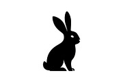 Cute Rabbit Silhouette Vector Bundle, an Illustration by yasushie (Thumbnail 39 of 51)