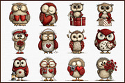Whimsical Valentine Day Owl Clipart, an Illustration by Sublimation Artist (Thumbnail 3 of 6)