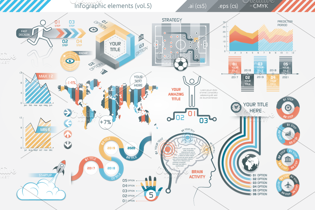 Infographic Elements (v5), a Presentation Template by Infographic Paradise