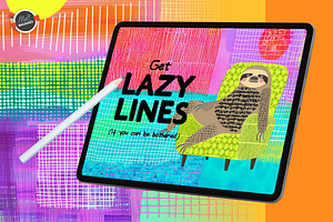 Lazy Lines Procreate Texture Pack