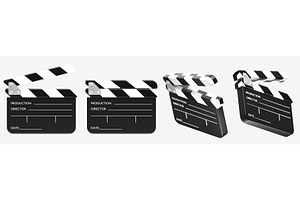 Clapperboards Open And Closed Icons