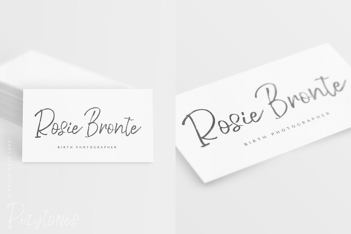 Polytones | A Brush Made Font preview 7