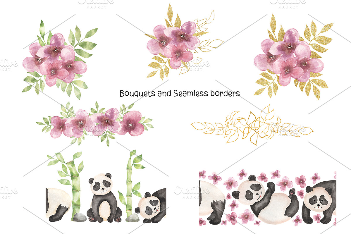 Panda Garden, an Animal Illustration by MayaNavits (Photo 6 of 19)