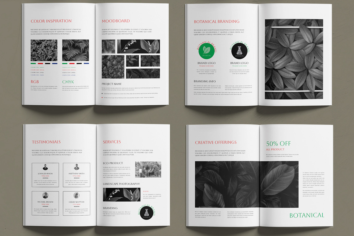 Natural Style Portfolio Template, a Brochure Template by MightyDesign (Photo 2 of 6)