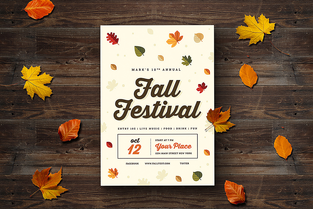 Fall Festival Flyer, a Flyer Template by VectorVactory (Photo 1 of 3)