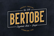 Bertobe - Layered Font (40% OFF), a Sans Serif Font by Littlehand (Thumbnail 1 of 7)