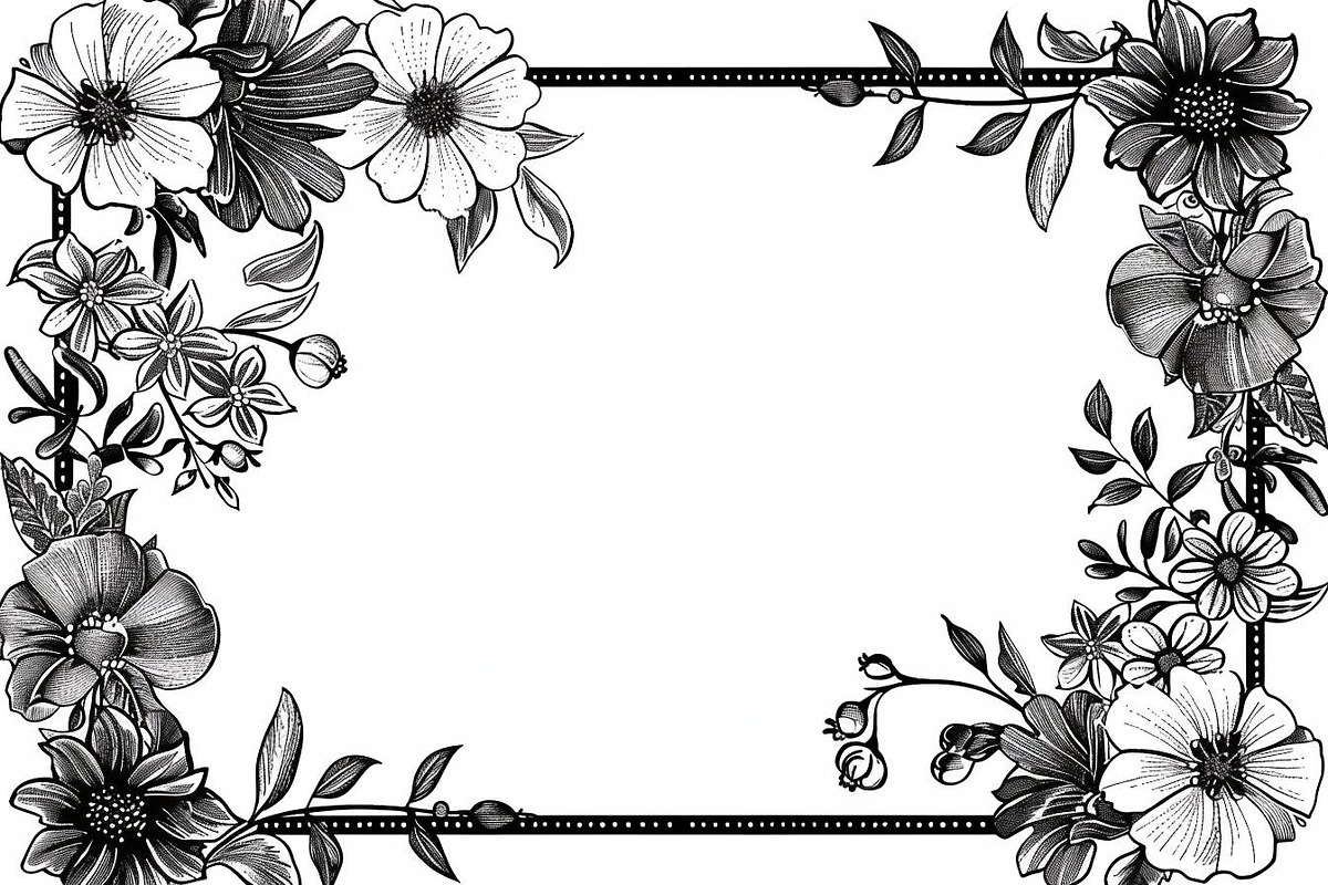 Floral Frame Border Laser Cut Bundle, an Object Graphic by balal (Photo 10 of 15)