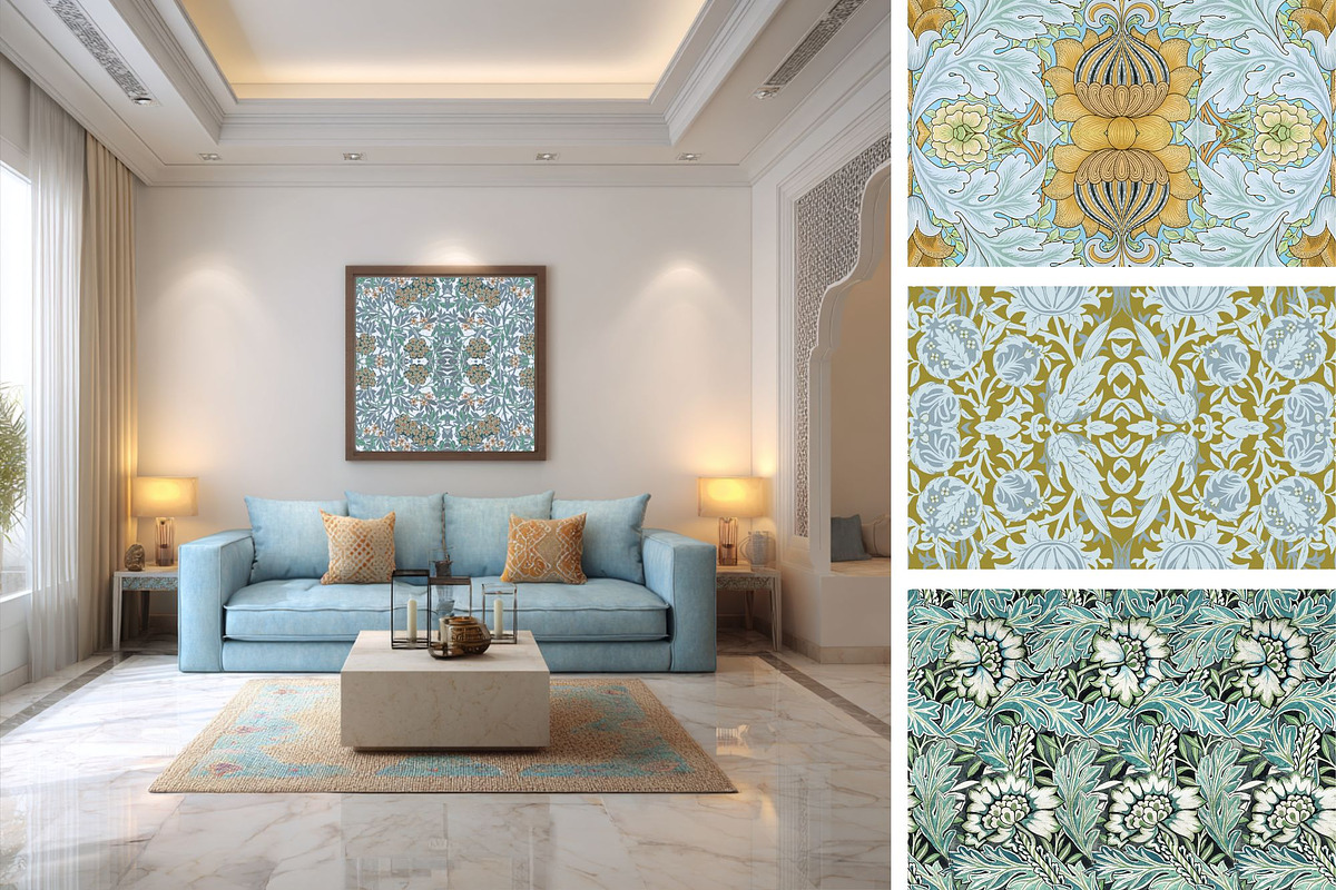 William Morris Seamless Patter 13, a Pattern Graphic by ARTOZEN DIGITAL (Photo 9 of 19)