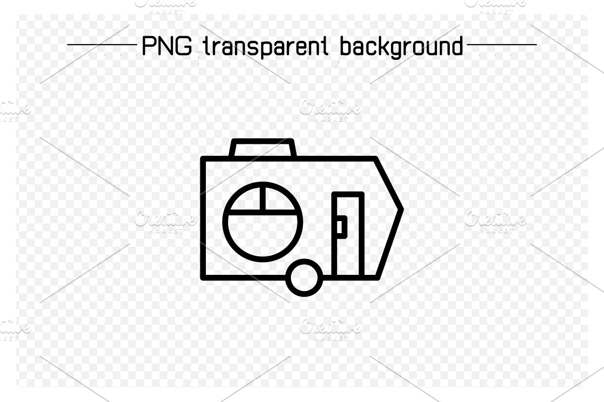 Car, Motorhome, Van and Truck Icons, an Outline Icon by Designfour (Photo 6 of 7)