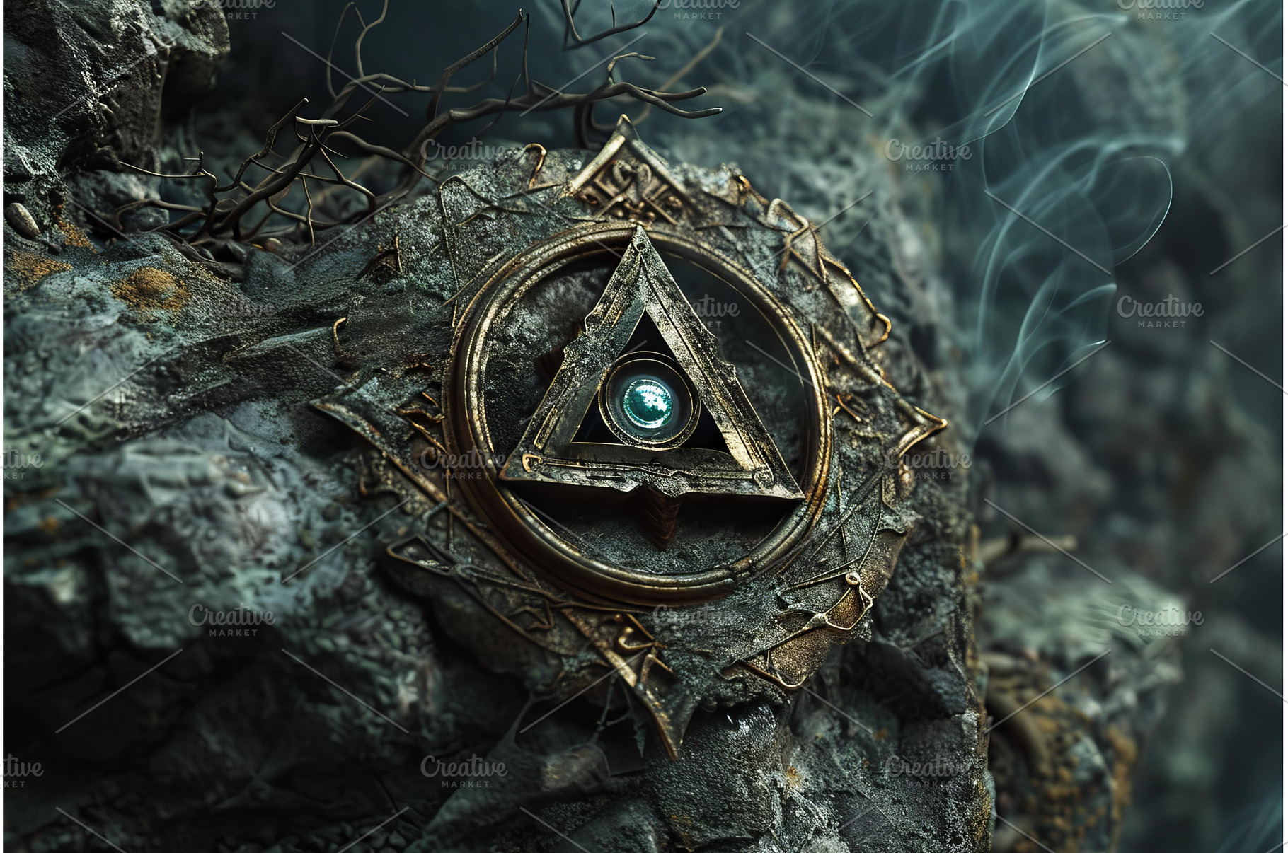 Ancient amulet with glowing orb, an Architecture Photo by Ylivdesign