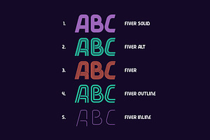 Fiver 5 Fonts Family