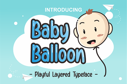Baby Balloon, a Font by Dumadistyle