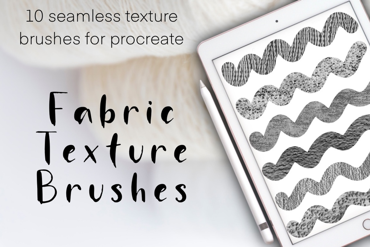 Procreate Fabric seamless brushes, a Brush Add-On by Almazova Dolzhenko (Photo 1 of 9)