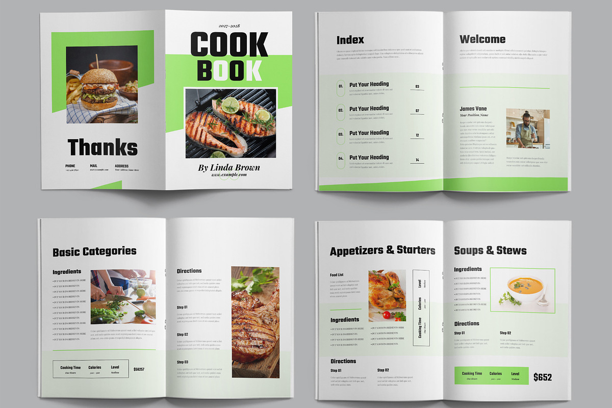 Modern Cookbook Layout, a Magazine Template by ContestDesign (Photo 2 of 3)