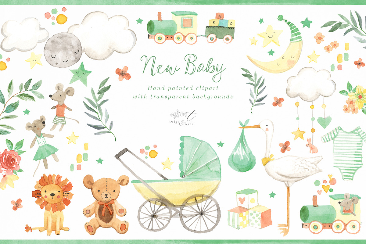 Baby Nursery Graphics Set, an Animal Illustration by Twigs and Twine (Photo 1 of 5)