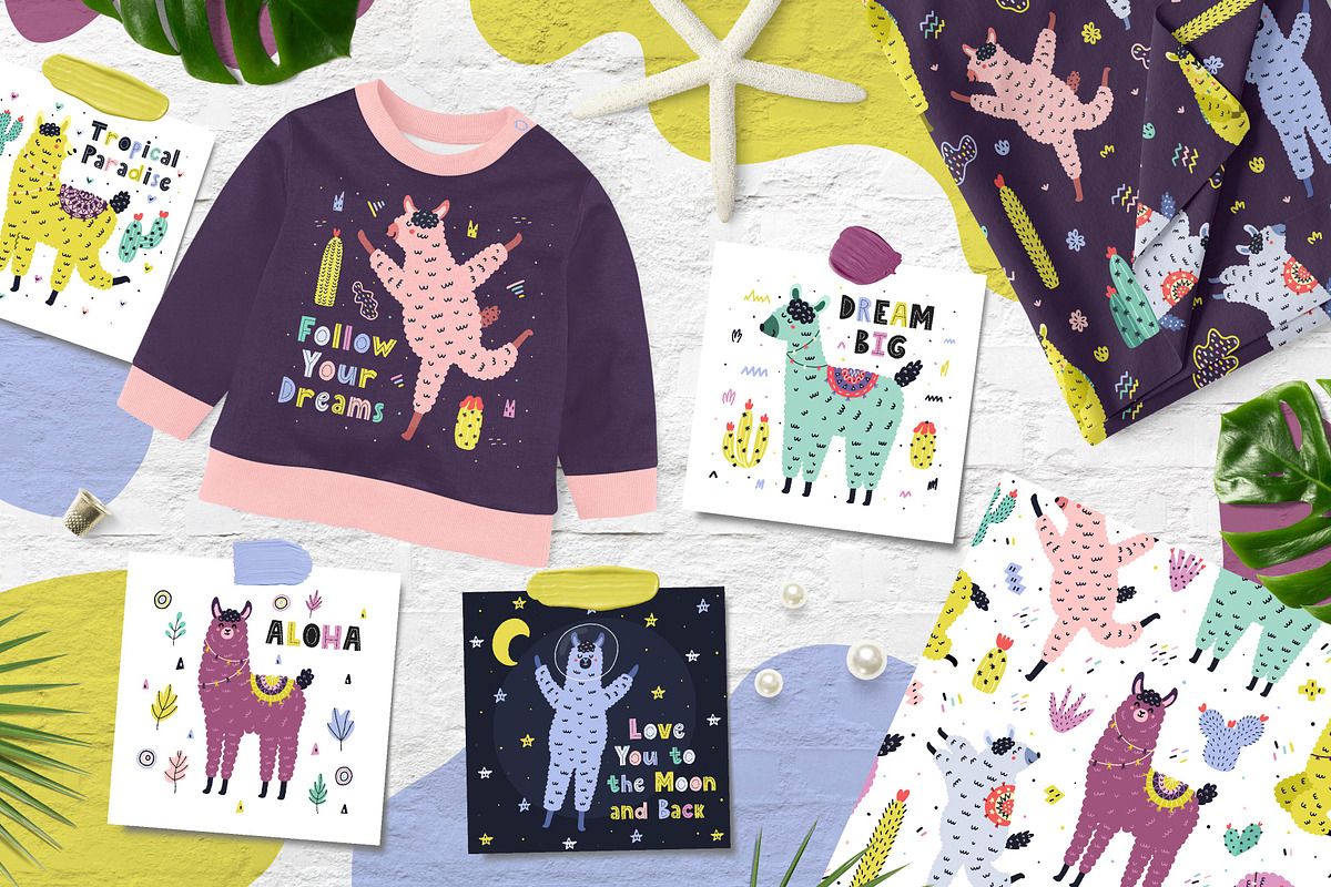 Oh Llama Graphic Pack, an Animal Illustration by Gulnara Sabirova (Photo 3 of 22)