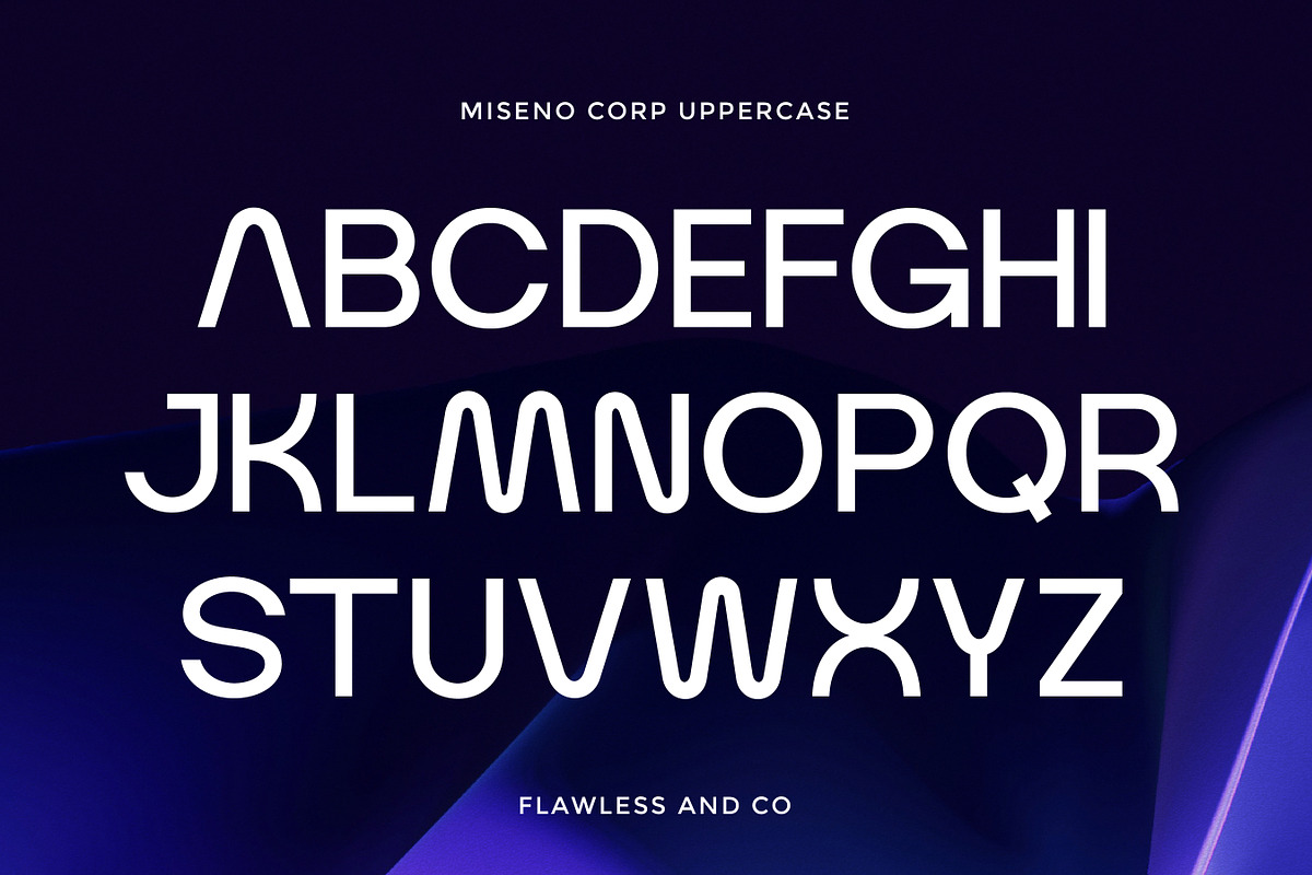 Miseno - Corporate Sans Serif Font, a Sans Serif Font by Flawless And Co (Photo 7 of 10)