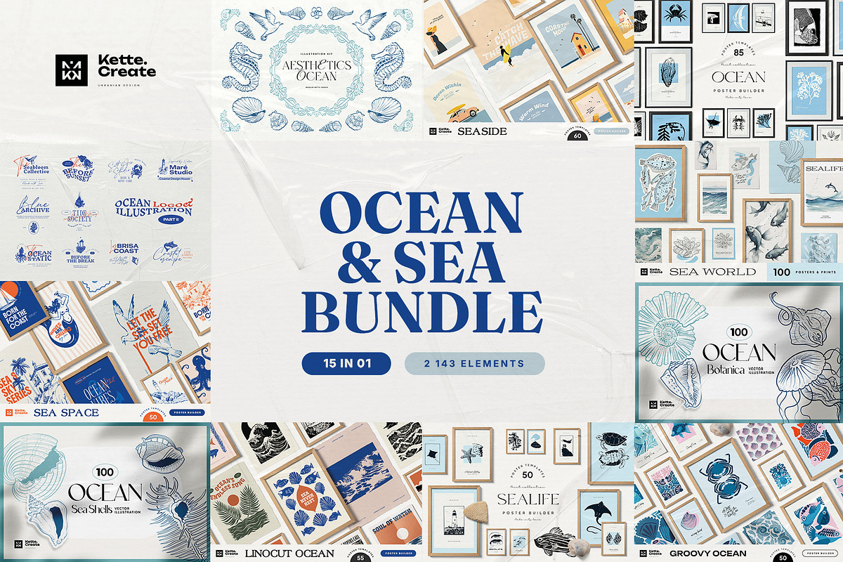 Ocean & Sea Bundle | 15 Products, an Object Graphic by KetteCreate (Photo 1 of 31)