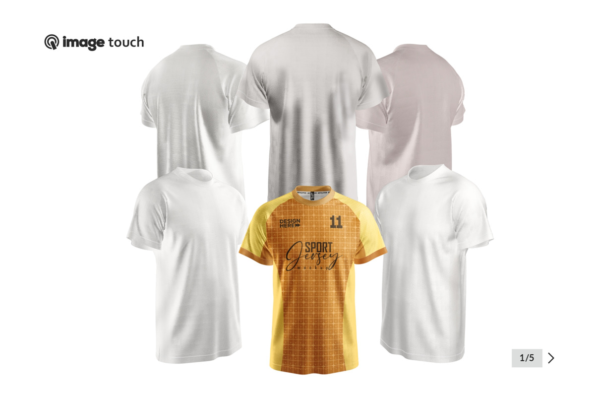 Men's Jersey Raglan, a Shirt Mockup by image touch (Photo 1 of 5)