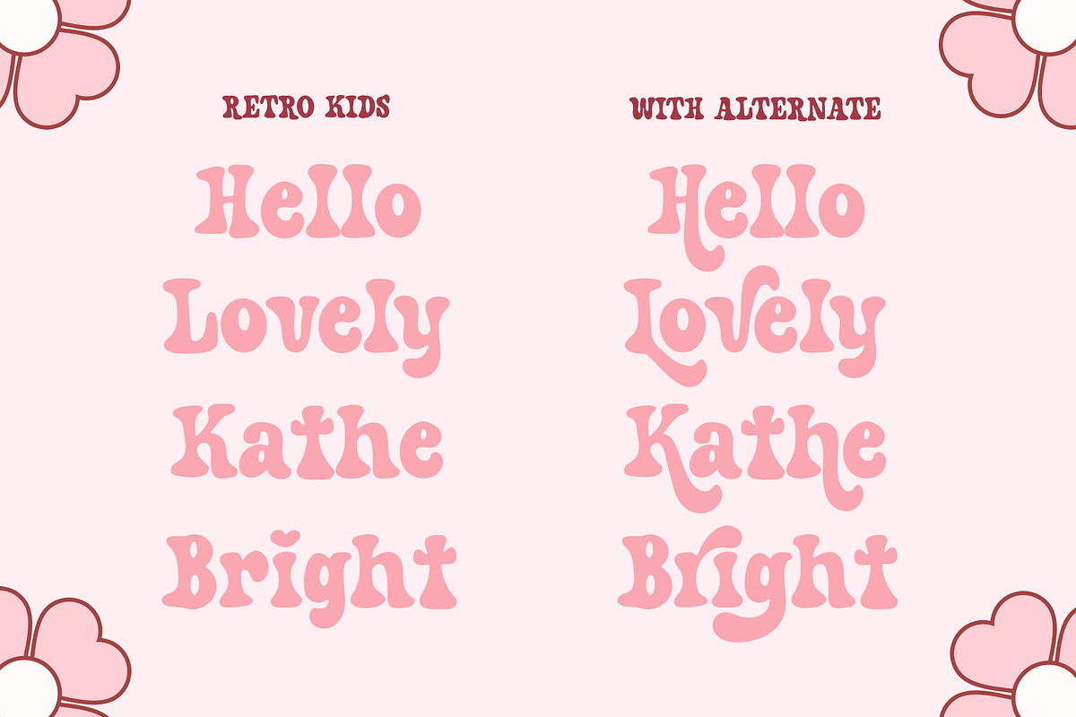 Retro Kids - Cute Vintage Font, a Serif Font by Airotype (Photo 2 of 11)