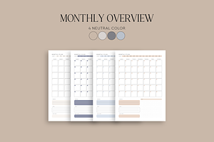 Monthly Printable & Digital Planner