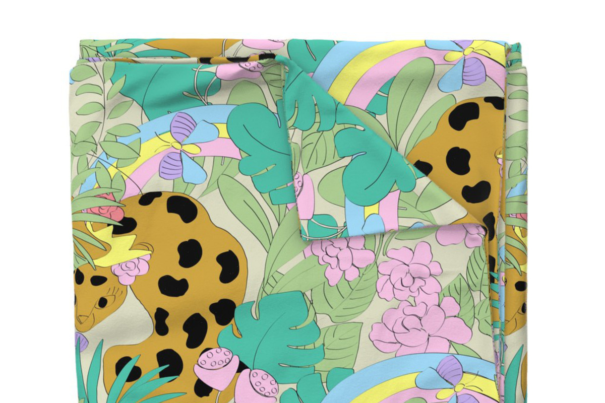 Multicoloured jungle leopards flower, a Pattern Graphic by Cotton Melon pattern Shop (Photo 2 of 5)