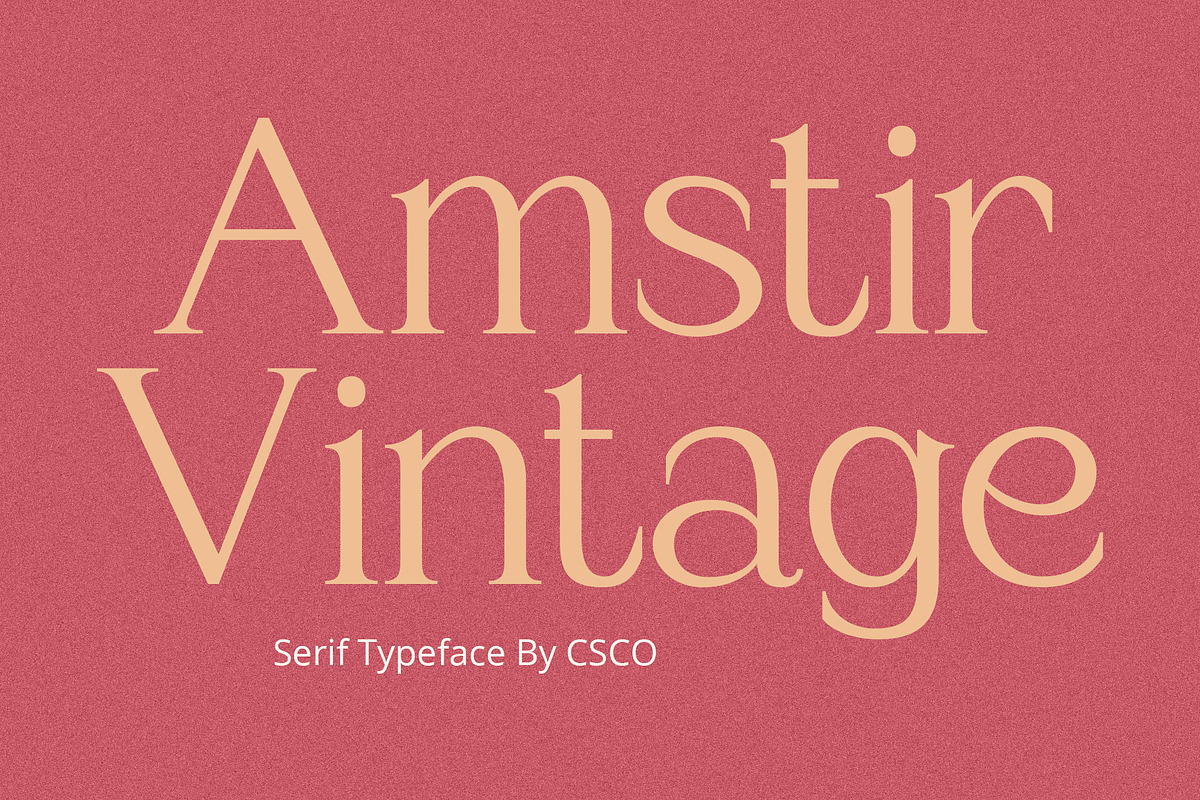 Amstir Vintage – Serif Stamp Font, a Serif Font by Craft Supply Co. (Photo 1 of 8)