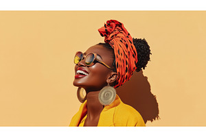 Stylish African woman wearing, a Beauty & Fashion Photo by Sergey Kotenev