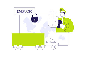 Embargo abstract concept vector, a Finance Illustration by Visual Generation