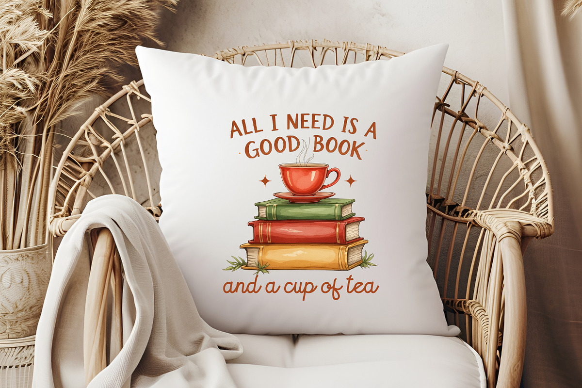 All I Need is a Good Book and Cup of, an Illustration by Libby Wishes (Photo 6 of 6)