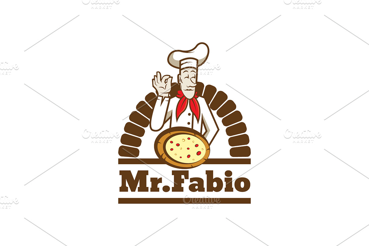 Mr Fabio - Pizza Mascot Logo, a Branding & Logo Template by ashenterprise (Photo 1 of 2)