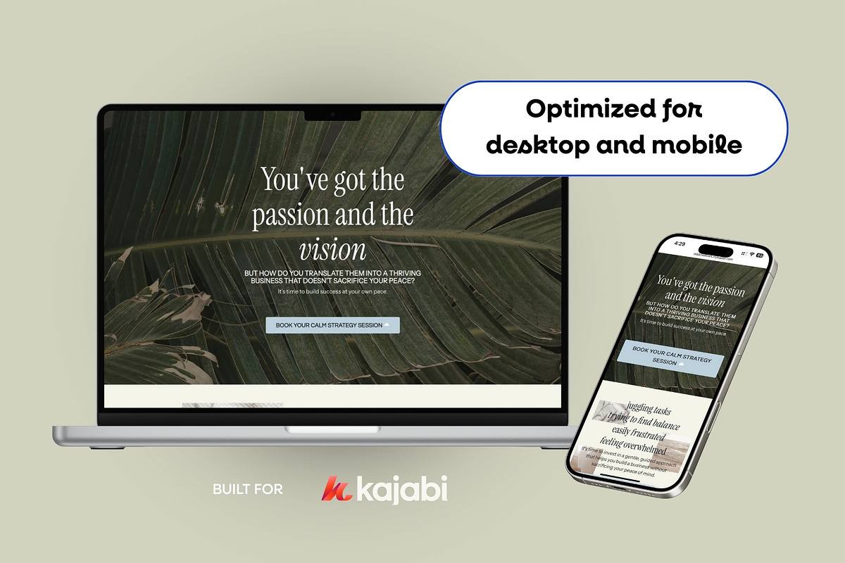 Aurora Kajabi Sales Page Template, a Landing Page Template by Odd Creatives (Photo 2 of 6)