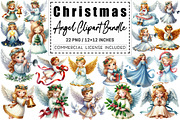 Christmas Angel Clipart Bundle, a Graphic by CitraGraphics (Thumbnail 1 of 3)