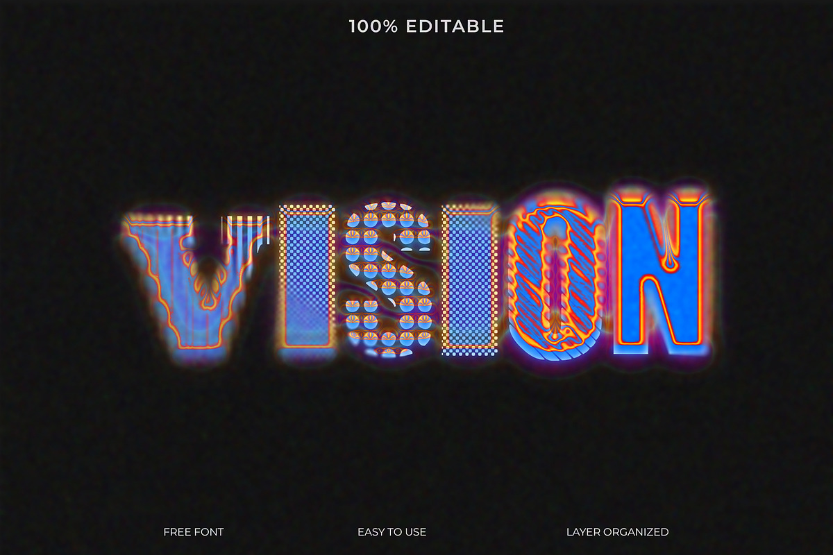 Vision Text Effect Style, a Layer Style Add-On by Imamul001