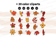 Cute Kawaii Autumn Leaves Character, a Seasonal Illustration by Palau (Thumbnail 10 of 12)