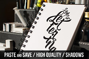 Lettering & Drawing Mockup Set 2, a Books & Magazine Mockup by AwesomeMockups (Thumbnail 4 of 4)