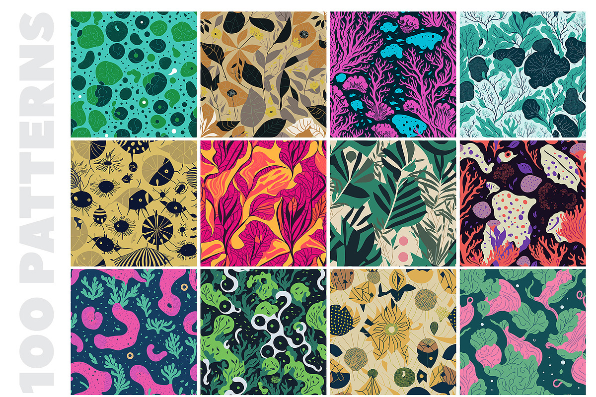 100 Eclectic Vibrant Patterns, a Pattern Graphic by digitalassets (Photo 4 of 10)