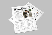 Newspaper Wedding Program Template, a Flyer Template by iloveTemplate (Thumbnail 2 of 5)